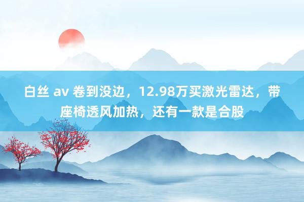 白丝 av 卷到没边，12.98万买激光雷达，带座椅透风加热，还有一款是合股