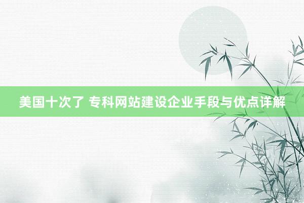 美国十次了 专科网站建设企业手段与优点详解