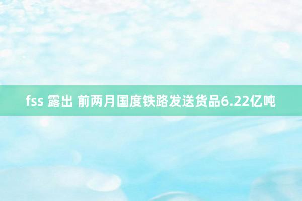fss 露出 前两月国度铁路发送货品6.22亿吨