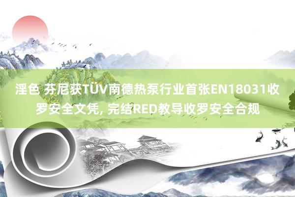 淫色 芬尼获TÜV南德热泵行业首张EN18031收罗安全文凭, 完结RED教导收罗安全合规