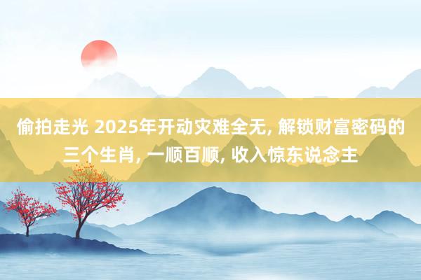 偷拍走光 2025年开动灾难全无， 解锁财富密码的三个生肖， 一顺百顺， 收入惊东说念主